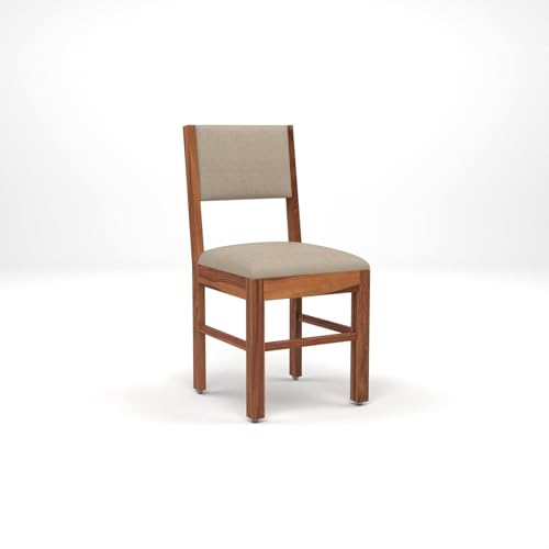 Image of Solid Sheesham Wood 4 Seater Dining Table Set with Cushioned Chairs for Dining Room | Living Room | Home & Office | Hotels Restaurant & Cafe (Honey, 4 Seater)