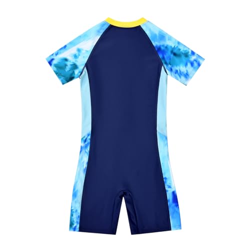 Image of karrack Girls and Boys One Piece Rash Guard Swimsuit Kid Water Sport Short Swimsuit UPF 50+ Sun Protection Bathing Suits