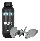 Resina 3D Cure Basic para Impressora 3D, 1 Kg (Cinza Claro)