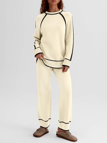 Image of LILLUSORY 2 Piece Knit Lounge Set Womens Matching Sweater Sets