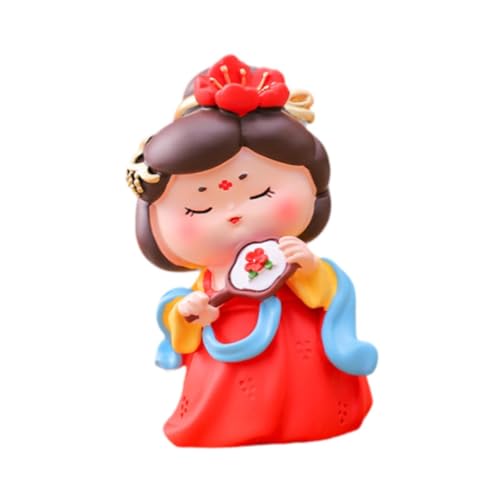 PIXZCSA Estatua de Resina de Chica Tang China con muñeca de Dibujos Animados. Decoración para el hogar, Escritorio de Oficina, Estudio, etc., Dormitorio,