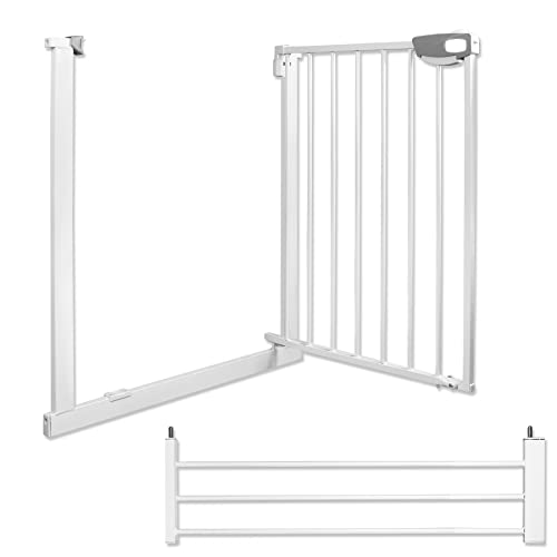Froadp 77cm Cancelletti di Sicurezza per Bambini, Guardia di Porte e Scale Senza Perforazione, Cancello Estensibile del Bambino, Recinto Neonati Barriere per Animali Domestici Gatto Cani (95-105cm)