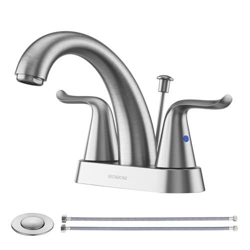 WOWOW Bathroom Faucet 2 Handle 4 Inch Centerset Bathroom...