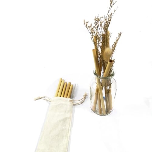 Natural Reed Drinking Straws 50pcs 15cm miniatura 7