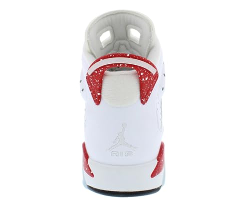 Jordan Boy's Air 6 Retro (Big Kid) White/University Red/Black 7 Big Kid M4