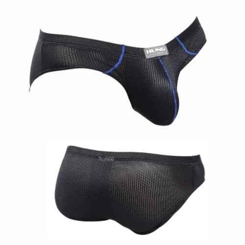 Hung Mens Sheer Underwear,Sexy Low-Rise Briefs for Men,Pouch Enhancing Underpants with Soft Mesh Fabric2