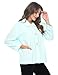 Casual Nights Women's Chenille Bed Jacket, Button Front Long Sleeve Sleep Top with Pockets - Mint Green - Small