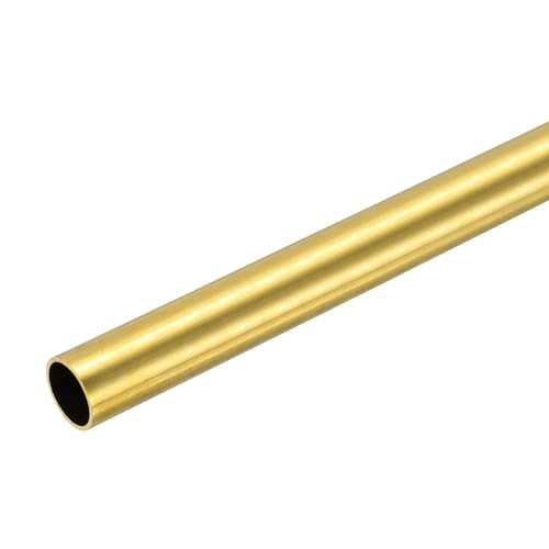 sourcing map Tubo redondo de cobre, 15 mm de diámetro exterior x 1 mm de grosor de pared x 305 mm de longitud, tubo de cobre puro sin costuras, tubo recto de metal para manualidades, industria y