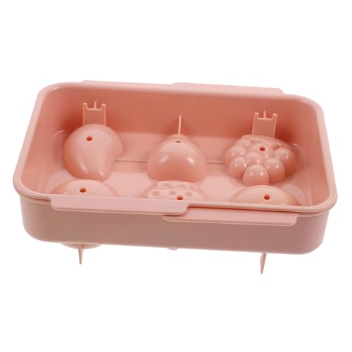 Molde reutilizable para cubitos de hielo con forma de fruta rosa