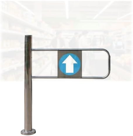 Durable Self-Closing One-Way Door for Commercial Entrances, Push Design Access Control Solution for Yards & Warehouses, 80cm/31.4in Barrier Gate