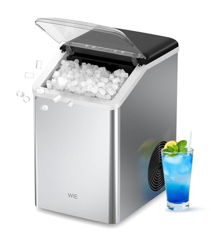 Image of WIE Nugget Ice Maker Countertop, Sonic-Style Chewable Nugget Ice, 40lbs /Day, Fast Ice Making, Quiet Operation, Self-Cleaning Ice Maker Machine, Compact Ice Machine for Home Kitchen Party