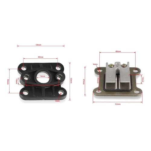 Válvula de lengüeta carburador mini moto juntas colector admisión pocket bike 49cc 5
