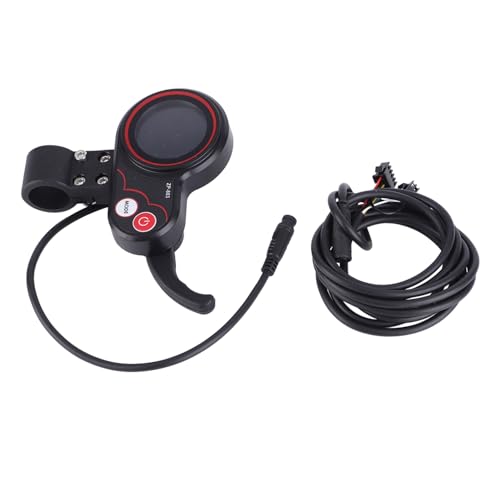 Jopwkuin Wearresistant Electric Scooter Part Display Thumb Throttle 2 in 1 Speedometer Manual Control Panel High Durability Exquisite Workmanship for Trail Riding (36V)