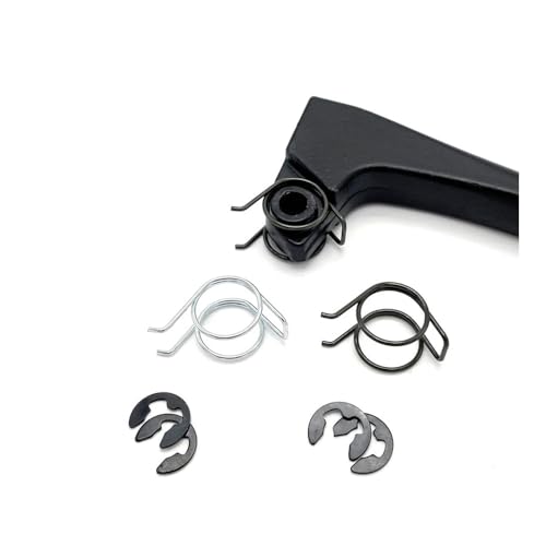 Cilky 2PCS 電動自転車ブレーキハンドルリターンダブルトーションスプリング Cサークリップ付きスモールスプリング圧縮、シルバー