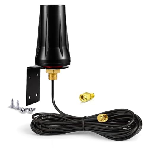 Bingfu Antenne 4G LTE 3G GSM Extérieur SMA Mâle 5dBi MIMO Étanche Câble 3 m