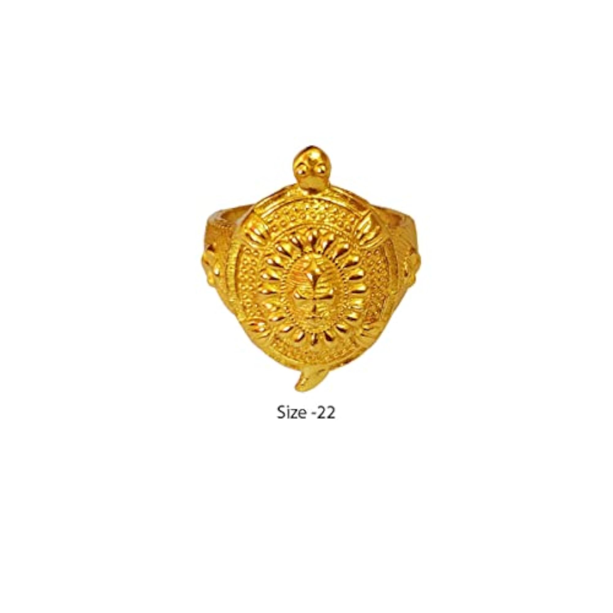 Gold Plated Double Tortoise Feng Shui Adjustable Ring, Unisex