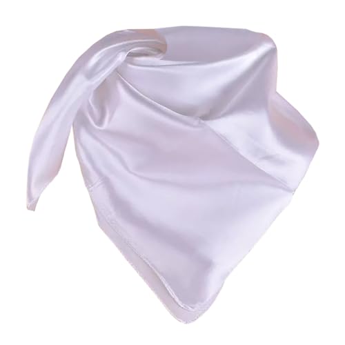 Ecroon Women Silk Like Feeling Scarf Ladies Shawls Square Satin Headscarf Neckscarf Plain Color Hair Scarves and Wraps