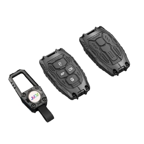 Image of JVCV Rugged Armor Metal Key Cover Compatible with Tata Nexon Harrier Tiago EV Altroz Tigor Safari Nexon EV Punch Punch EV | Shockproof Scratch-Resistant 360 Protection | Premium Car Key Case