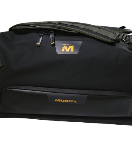 Image of Muddy Outdoors DV8 70L Waterproof Duffle Bag - Black /Peat Moss with Welded IPX6 Water-Resistant PU Construction