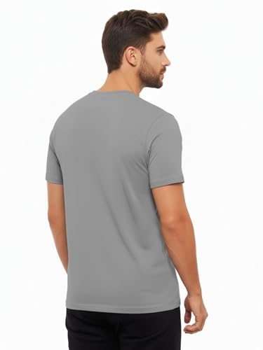 Image of LEOTUDE Mens Polycotton Boxy Regular Fit Printed Half Sleeve Round Neck Combo Dailywear & Gym Tshirts for Man (Colour: Multicolor)