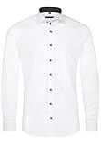 NON IRON (bügelfrei) eterna Langarm Hemd Slim FIT Stretch Unifarben,W40 Langarm,Weiß