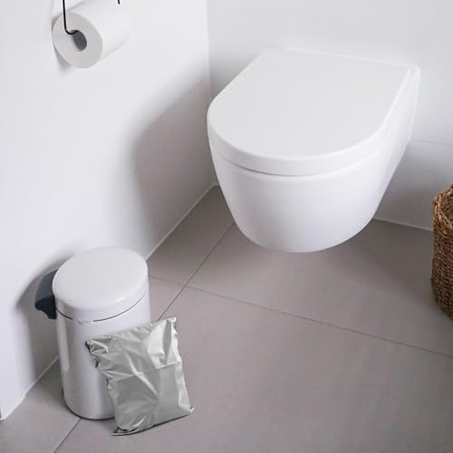 Image of 100 Pack Diaper Disposal Bags, Gray Disposable Incontinence Pad Bags 9.84 x 13.78inches, Adult Diapers Disposable Bags with Storage Bag for Adult Diapers, Incontinence Underwear