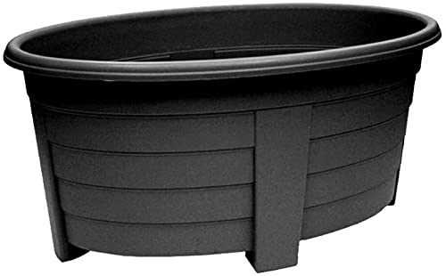 Grosvenor 2 x Oval Planter 55cm Ebony