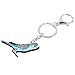 Schlüsselanhänger Schlüsselring Long-Tailed Sittich Vogel Schlüsselanhänger Schlüsselring Realistische Tier Schlüsselanhänger für Kinder Mädchen Geschenk Tasche Charms