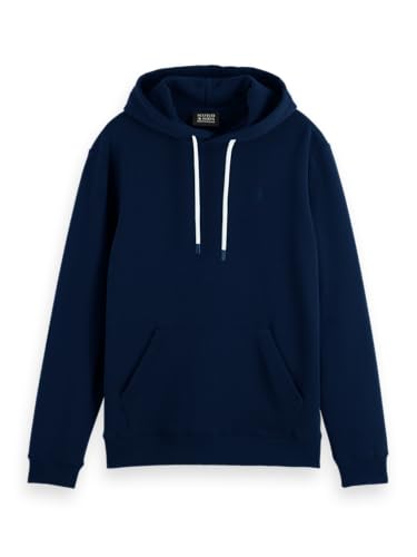 Scotch & Soda Herren Essential Badge Logo Hooded Sweatshirt, Night 401, L EU