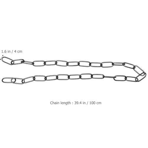 Cadena de hierro negra de 4mm de grosor para colgar lámparas de cristal pesadas 2