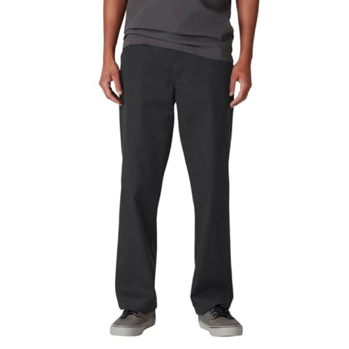 Dickies Men's Skateboarding Regular Fit Twill Pants, Black, 31W x 30L