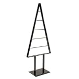 Standfuß 25,5cm x 20cm Manschin-Laserdesign Exklusiver Tannenbaum aus Metall Weihnachtsbaum sehr Edel Schwarzbraun Hochglanz 98cm
