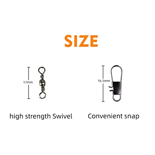 Vislijn Anti Bite Steel Fishing Line 15cm-30cm Steel Draadleider met Swivel Fishing Accessoire Lead Core Leash Fishing Draad Sterk en betrouwbaar, gemakkelijk mee te nemen (Color : Black-12cm-20pcs) - Image 4