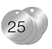 1-1/2 inch Numbered Aluminum Circle Valve Tags (Numbered 01-25)