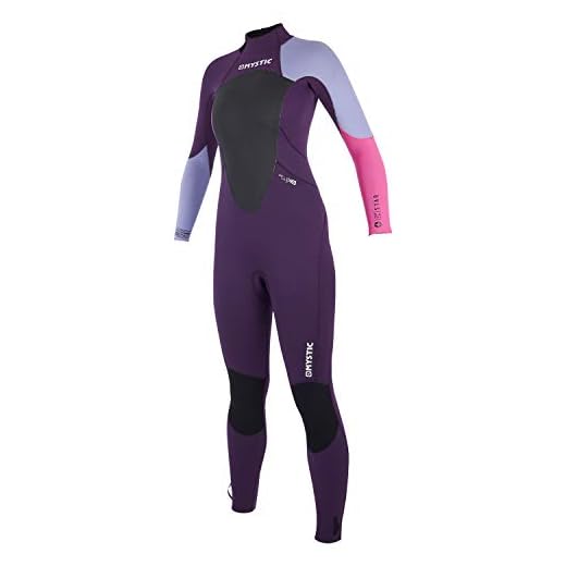 Mystic Women Star 5 / 4MM Winter Kaltwasser Winter Kaltes Wetter Zurück Zip Neoprenanzug Lila - Kritisches Innenleben - Leichtes Stretch