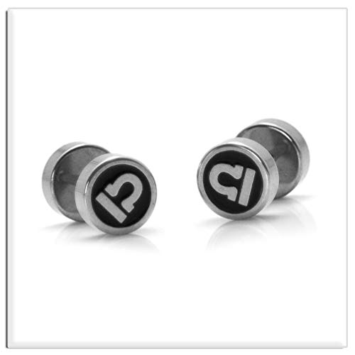 Xusamss Fashion Stainless Steel Twelve Constellation Barbell Stud Earrings2