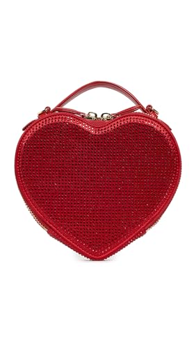 Stoney Clover Lane Womens Heart Crossbody Bag Red Sparkles One Size