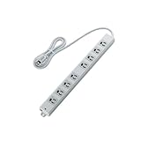 エレコム 電源タップ 抜け止め コンセント 8個口 3Pプラグ マグネット付き 1m グレー T-WRM3810LG/RS