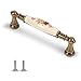 HERCHR Maniglia Mobile Ceramica,Maniglie per Mobili Antichi Ceramica,Maniglia Ceramica Maniglia per Porta da Cucina, Armadio, Cassetti,Maniglioni con Motivo Floreale Maniglie per Mobili Cassetti