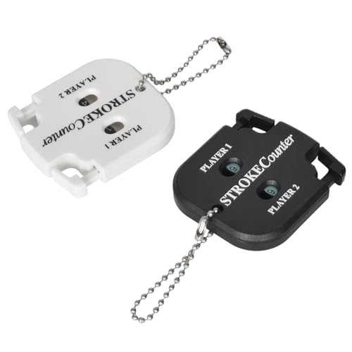 Naapesi 2 Stück Golf Ergebnis Zähler, Golf Score Zähler mit Schlüsselkette, Quadratischer Golf Punktezähler, 2 Spieler Schlagzähler, Golf Ergebnis...