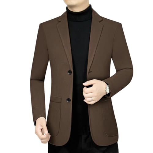 Blazer décontracté pour homme coupe ajustée veste légère automne
