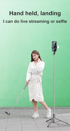 Image of SnapX1s L Vlogging Kit with Fill Light & Wireless Mic | 3-in-1 170cm Extendable Selfie Stick Tripod with Bluetooth Remote + K8 Mic for YouTube, Reels & Vlogs (Android /iPhone)