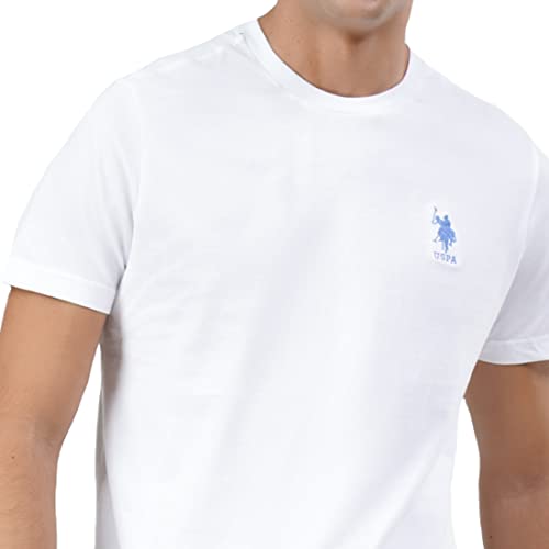 Image of U.S. Polo ASSN. Men's Cotton Regular Fit Crew Neck Embroidered Logo I633 Lounge T-Shirt - Pack of 2