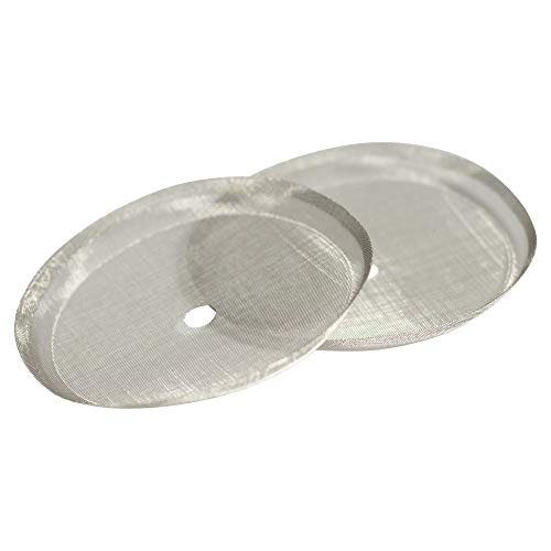French Press Filter Replacement (x2) by JOMO, Stainless Steel Food Grade Mesh for Perfect Filtration, Standard Size Fits Most Common French Presses (34 Ounce / 1 Liter)