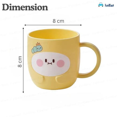 Image of FunBlast Milk Mug for Kids - 350 Ml; Unbreakable Mug for Kids, Milk Mugs for Kids Unbreakable - Milk Drinking Cup for Kids (Yellow2)