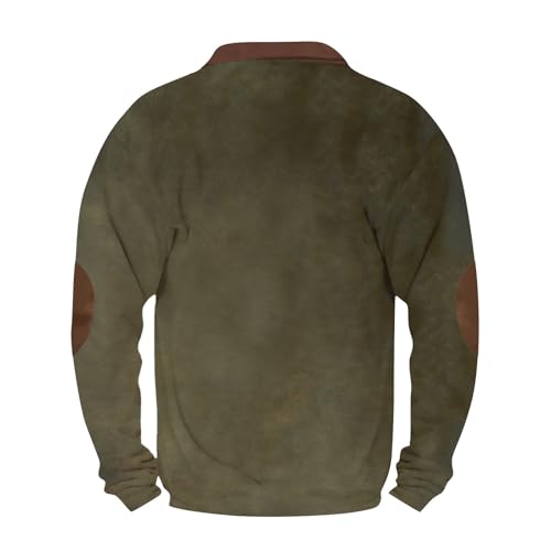 Mens Sweater,Half Zip Sweatshirt Men No Hood Vintage Ethnic Floral ​Print Pullover Fall Winter Long Sleeve Clothes2