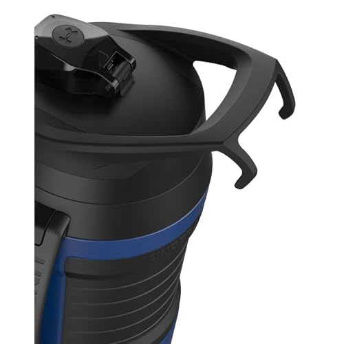 Under Armour Half Gallon Water Bottle Insulated, 64oz Insulated Water Bottle with Handle, Fence Hook, Leak Resistant, for Baseball, Football & More, Royal/Black