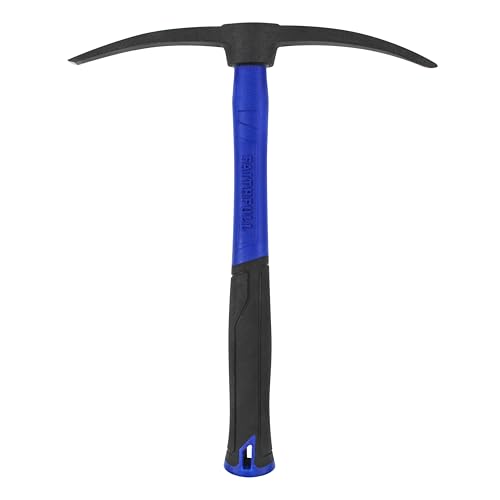 Faithfull Mortar Pick Chisel & Point with Fibreglass Shaft Dual-Headed Chisel & Pointing Pick with Black Steel Powder-Coated Finish & Non-Slip Grip for Masonry & Demolition 300mm (12in)