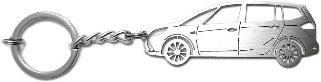 Miniatura 3 de Llavero con anillo adecuado para Opel Zafira C Tourer entusiastas de los automóviles Cadena colgante de llave de acero regalo de automóvil