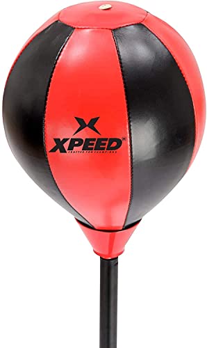 Image of XpeeD Sports Boxing Punching Stand Set | Boxing Set with Glove & Adjustable Standing Punch Ball for 4-10 Year Kids (Red, Black)